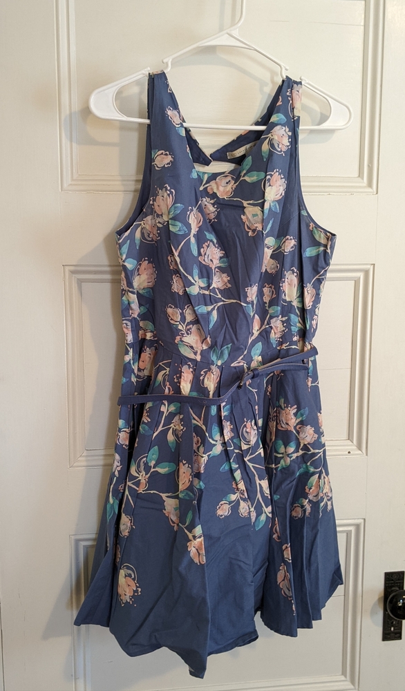 Fit and flare cotton floral dress